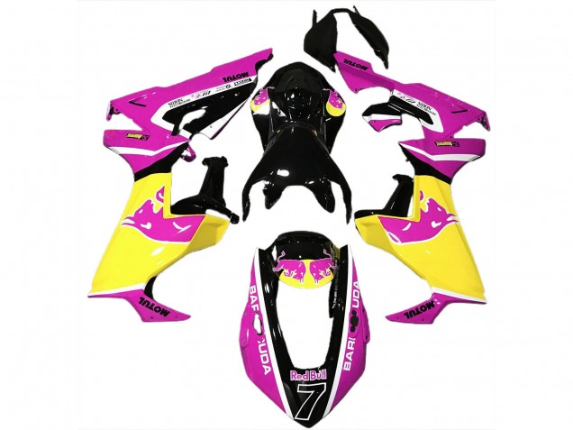 Honda CBR1000RR Motorrad Verkleidung 2017-2023 - Rosa Gelb Glanzendes Schwarz Red Bull
