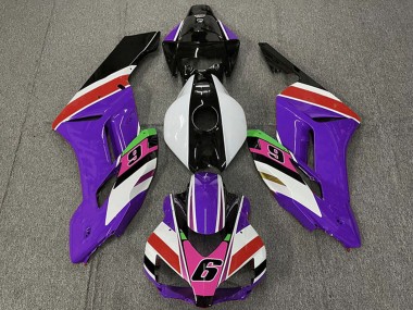 Honda CBR1000RR Motorrad Verkleidung 2004-2005 - Lila Weiss Rot Rosa Glanzendes Schwarz 6