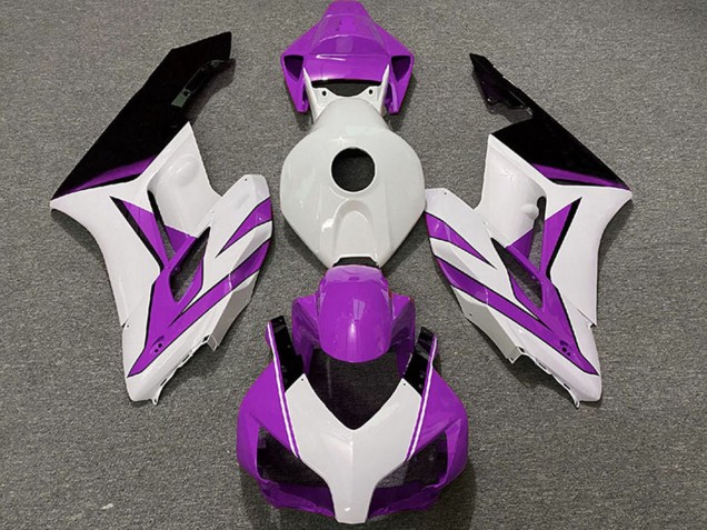 Honda CBR1000RR Motorrad Verkleidung 2004-2005 - Weiss Lila Glanzendes Schwarz