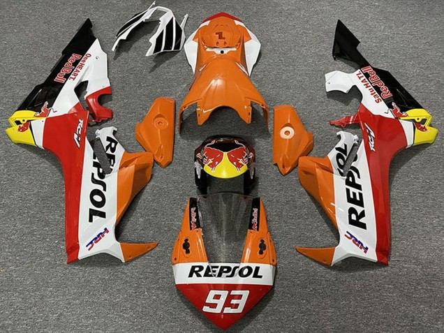 Honda CBR1000RR Motorrad Verkleidung 2017-2023 - Orange Weiss Gelb Rot Glanzendes Schwarz Red Bull Repsol 93