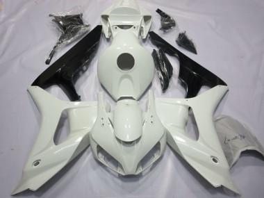 Honda CBR1000RR Motorrad Verkleidung 2006-2007 - Weiss Glanzendes Schwarz