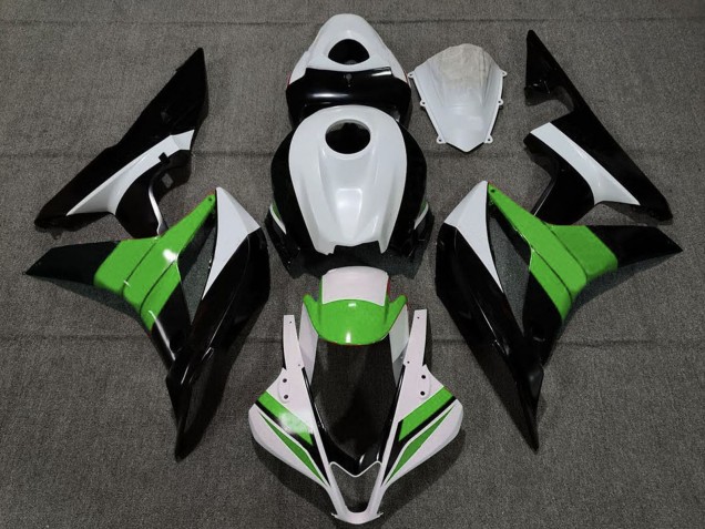 Honda CBR600RR Motorrad Verkleidung 2007-2008 - Weiss Grun Glanzendes Schwarz