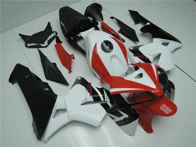 Weiß Rot Schwarz 2005-2006 Honda CBR600RR Motorrad Verkleidung Kit