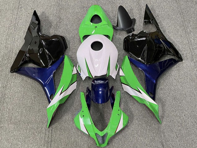 Honda CBR600RR Motorrad Verkleidung 2009-2012 - Weiss Grun Blau Glanzendes Schwarz