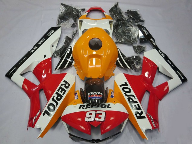 Orange Weiß Rot Glänzendes Schwarz Repsol 93 2013-2026 Honda CBR600RR Motorrad Verkleidung