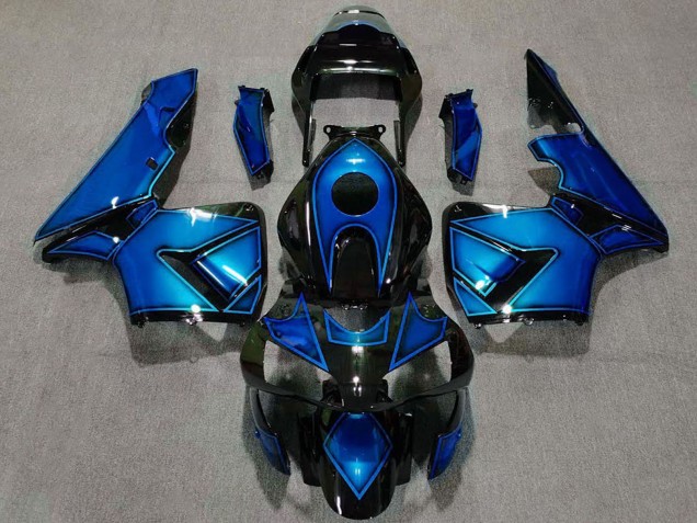 Honda CBR600RR Motorrad Verkleidung 2003-2004 - Blau Glanzendes Schwarz