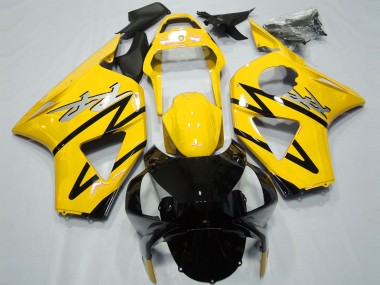 Honda CBR954RR Motorrad Verkleidung 2002-2003 - Gelb Glanzendes Schwarz CBR Stil