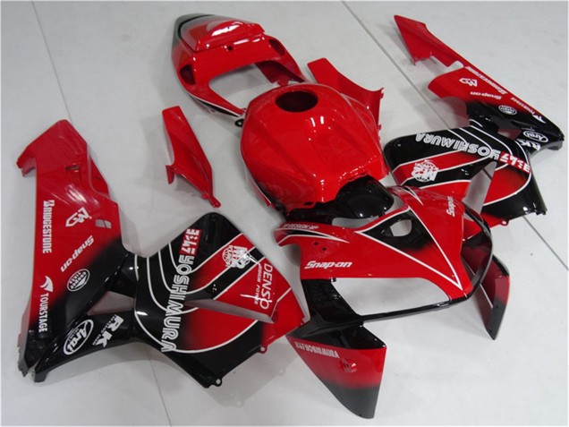 Rot Schwarz 2005-2006 Honda CBR600RR Motorrad Verkleidungen Kit