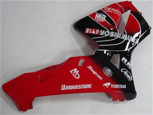 Rot Schwarz 2005-2006 Honda CBR600RR Motorrad Verkleidungen Kit