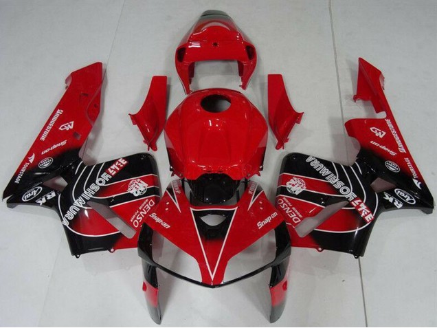 Rot Schwarz 2005-2006 Honda CBR600RR Motorrad Verkleidungen Kit