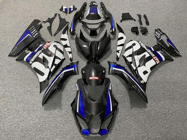 Carbonfaser Stil Blau 2017-2025 Suzuki GSXR 1000 Motorrad Verkleidung