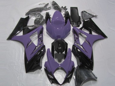 Suzuki GSXR 1000 Motorrad Verkleidung 2007-2008 - Dunkel Lila Glanzendes Schwarz