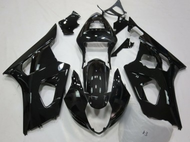 Suzuki GSXR 1000 Motorrad Verkleidung 2003-2004 - Glanzendes Schwarz