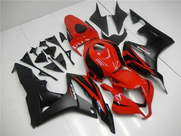 Rot Matt Schwarz mit Aufkleber 2007-2008 Honda CBR600RR Motorrad Verkleidung