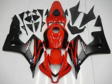 Rot Matt Schwarz mit Aufkleber 2007-2008 Honda CBR600RR Motorrad Verkleidung