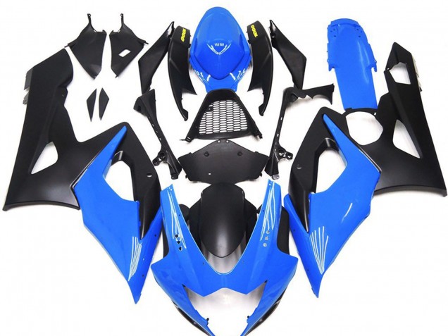 Suzuki GSXR 1000 Motorrad Verkleidung 2005-2006 - Blau Matt Schwarz Gelb