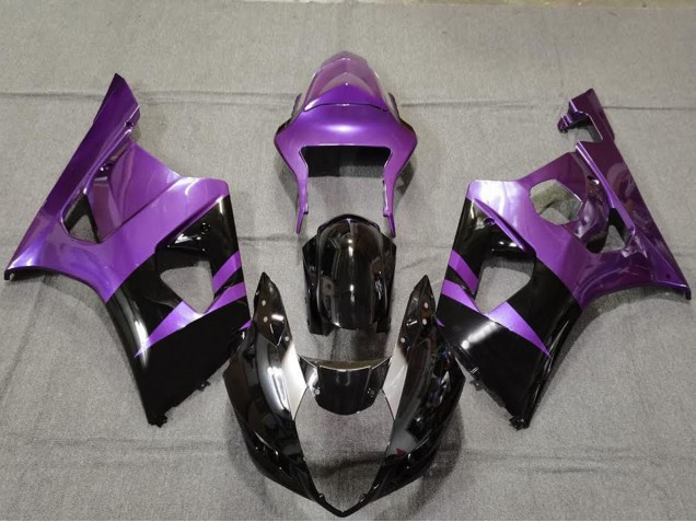 Suzuki GSXR 1000 Motorrad Verkleidung 2003-2004 - Lila Glanzendes Schwarz
