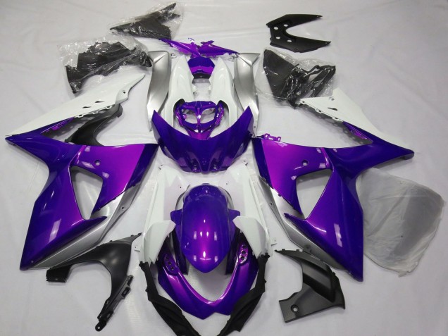 Suzuki GSXR 1000 Motorrad Verkleidung 2009-2016 - Lila Weiss