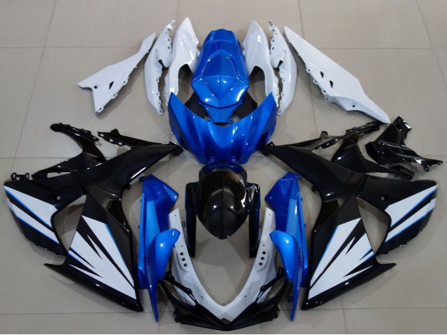 Suzuki GSXR 1000 Motorrad Verkleidung 2009-2016 - Weiss Blau Schwarz