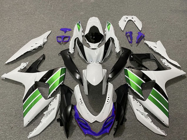Suzuki GSXR 1000 Motorrad Verkleidung 2009-2016 - Weiss Blau Grun Schwarz