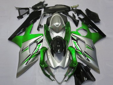 Suzuki GSXR 1000 Motorrad Verkleidung 2005-2006 - Grun Silber Schwarz