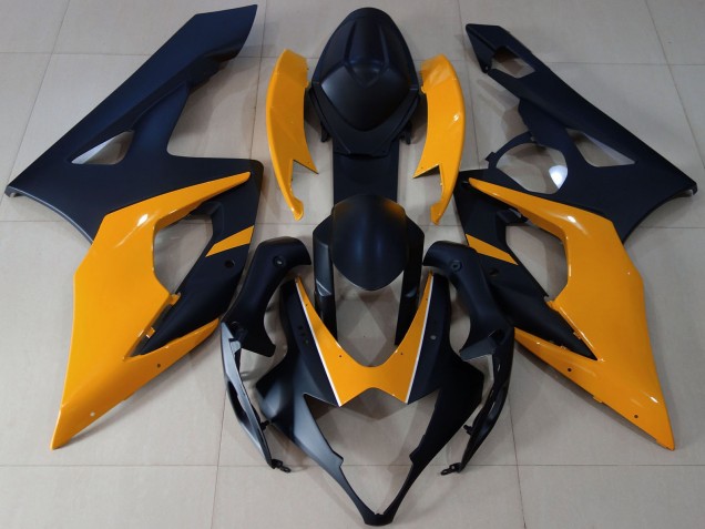 Suzuki GSXR 1000 Motorrad Verkleidung 2005-2006 - Matt Schwarz Hellorange