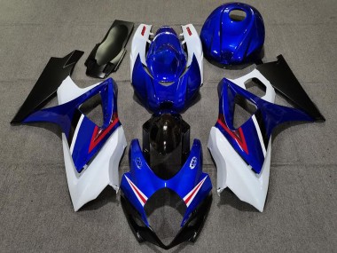 Suzuki GSXR 1000 Motorrad Verkleidung 2007-2008 - Weiss Blau Rot Schwarz OEM Stil