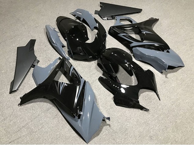 Suzuki GSXR 1000 Motorrad Verkleidung 2007-2008 - Nardo Grau Glanzendes Schwarz OEM Stil