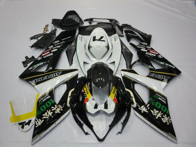 Suzuki GSXR 1000 Motorrad Verkleidung 2005-2006 - Weiss Schwarz Gelb Rot Grun RockStar