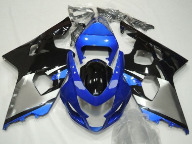 Suzuki GSXR 600 / GSXR 750 Motorrad Verkleidung 2004-2005 - Blau Silber Schwarz