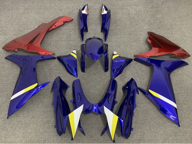 Suzuki GSXR 600 / GSXR 750 Motorrad Verkleidung 2011-2024 - Blau mit Rot Lowers