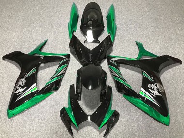 Suzuki GSXR 600 / GSXR 750 Motorrad Verkleidung 2006-2007 - Grun Glanzendes Schwarz