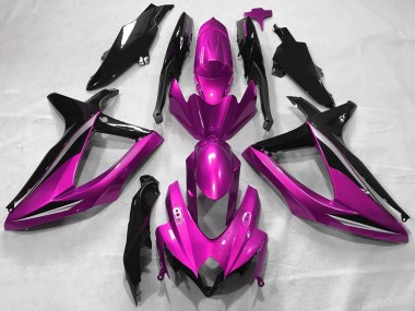 Suzuki GSXR 600 / GSXR 750 Motorrad Verkleidung 2008-2010 - Rosa Glanzendes Schwarz