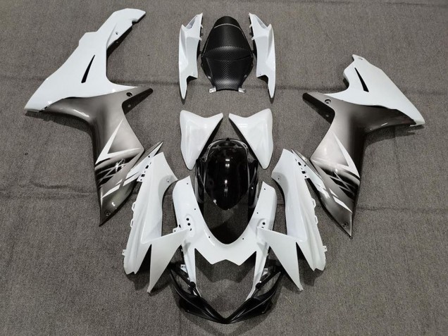 Suzuki GSXR 600 / GSXR 750 Motorrad Verkleidung 2011-2024 - Weiss Grau Schwarz