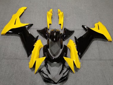 Suzuki GSXR 600 / GSXR 750 Motorrad Verkleidung 2011-2024 - Gelb Glanzendes Schwarz