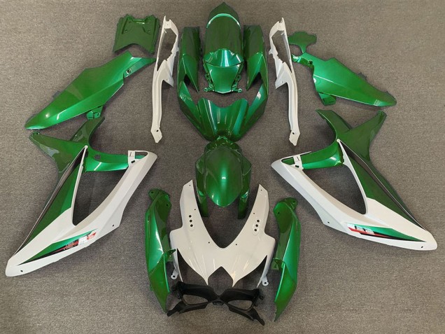 Suzuki GSXR 600 / GSXR 750 Motorrad Verkleidung 2008-2010 - Weiss Grun OEM Stil