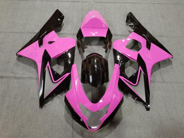 Suzuki GSXR 600 / GSXR 750 Motorrad Verkleidung 2004-2005 - Rosa Glanzendes Schwarz