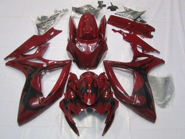 Suzuki GSXR 600 / GSXR 750 Motorrad Verkleidung 2006-2007 - Kastanienbraun Rot