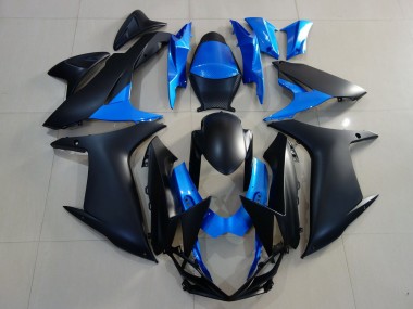 Suzuki GSXR 600 / GSXR 750 Motorrad Verkleidung 2011-2024 - Blau Matt Schwarz