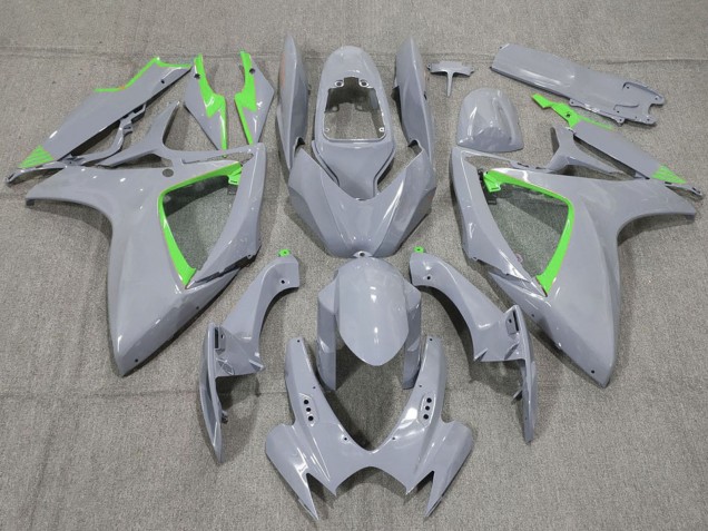 Suzuki GSXR 600 / GSXR 750 Motorrad Verkleidung 2006-2007 - Nardo Grau und Grunmen