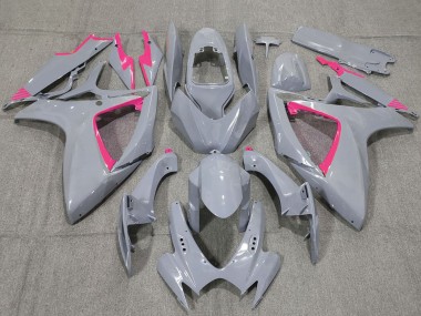 Suzuki GSXR 600 / GSXR 750 Motorrad Verkleidung 2006-2007 - Nardo Grau und Rosamen