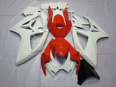 Suzuki GSXR 600 / GSXR 750 Motorrad Verkleidung 2006-2007 - Weiss Rot