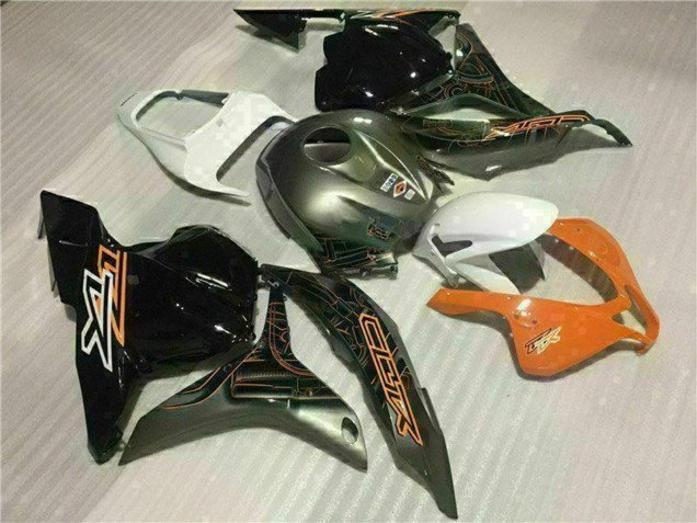 Weiß Orange Glänzendes Schwarz 2009-2012 Honda CBR600RR Motorrad Verkleidung