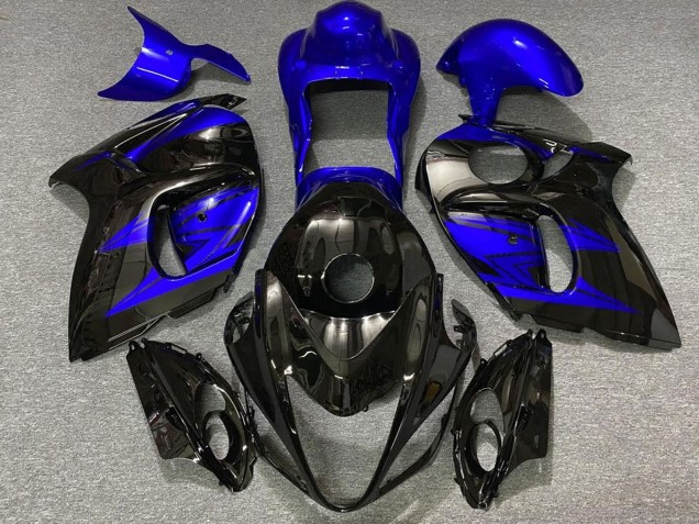 Suzuki GSXR 1300 Motorrad Verkleidung 2008-2020 - Glanzendes Schwarz und Dunkel Blau