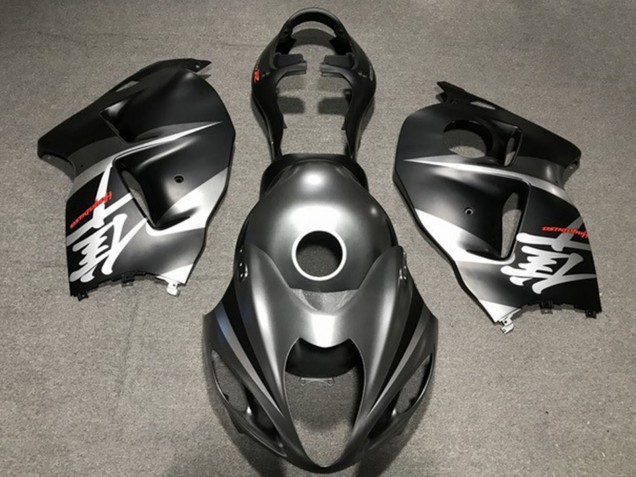 Suzuki GSXR 1300 Motorrad Verkleidung 1996-2007 - Matt Silber Schwarz