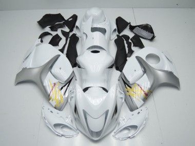 Suzuki GSXR 1300 Motorrad Verkleidung 2008-2020 - Weiss Silber Gelb