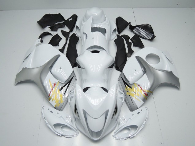 Suzuki GSXR 1300 Motorrad Verkleidung 2008-2020 - Weiss Silber Gelb