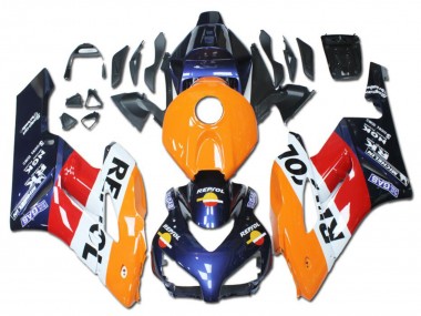 Orange Rot Weiß Blau Repsol 2004-2005 Honda CBR1000RR Motorrad Verkleidung