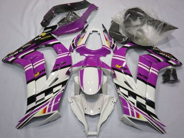 Kawasaki ZX10R Motorrad Verkleidung 2011-2015 - Lila Schwarz Weiss Gelb
