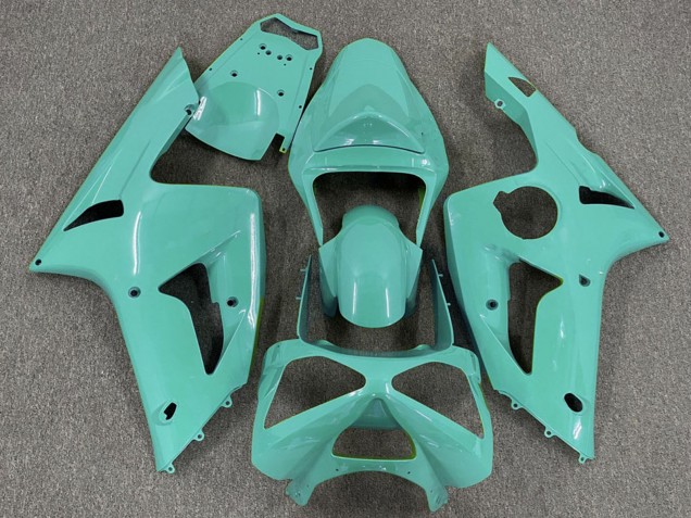 Kawasaki ZX6R Motorrad Verkleidung 2003-2004 - Cyan